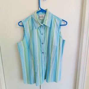 Ninety Womens Sleeveless Blouse - Size Medium